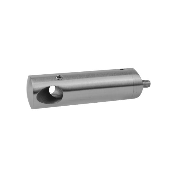 Querstabhalter Innenecke | Ø 22 mm | passend für Abstand 30 mm | Anschluss Ø 42,4 mm | Lochung Ø 12,2 mm | Edelstahl