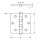 Scharnier | 76 x 76 mm | Ecken abgerundet | Edelstahl