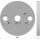 Ronde | Ø 70 x 6 mm | 2 x gelocht (Ø 9 mm) + Mittelloch (Ø 12,5 mm) | gesenkt | Stahl