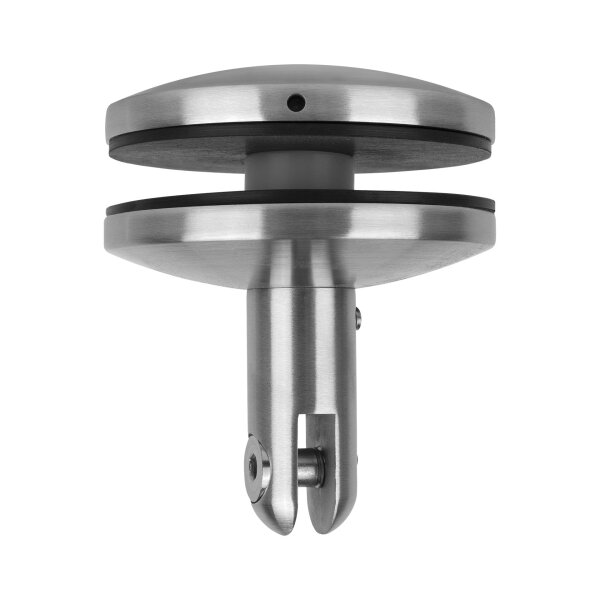 Punkthalter | gewölbt | Ø 72 mm | mit Gabelanschluss | Edelstahl