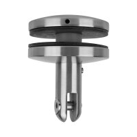 Punkthalter | gewölbt | Ø 62 mm | mit Gabelanschluss | Edelstahl