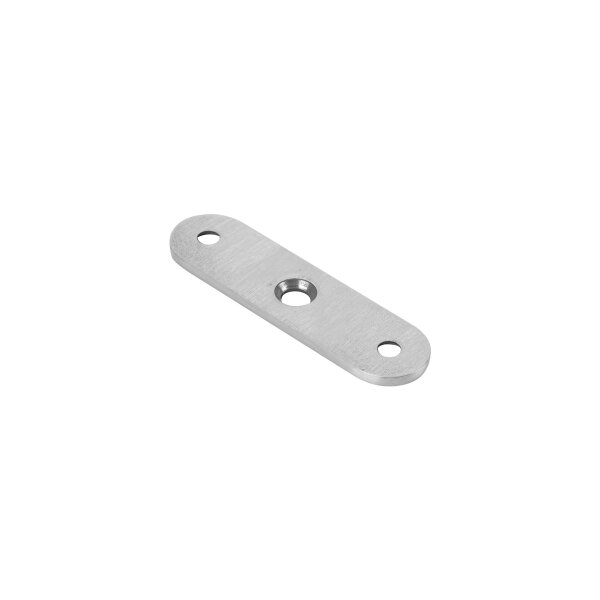 Rohranschlussplatte | 25 x 93 | Flachanschluss | Lochungen gesenkt | Edelstahl