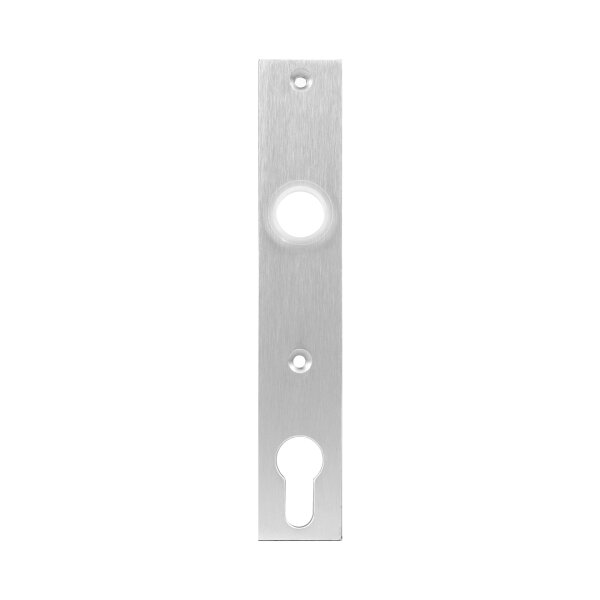 Drückerschild | eckig | 32 x 180 x 6 mm | Entfernung: 92 mm | Schraubenabstand: 105 mm | Aluminium