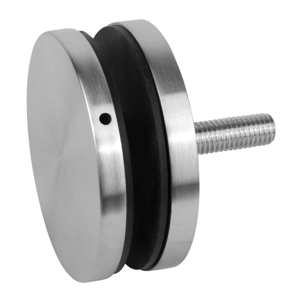 Punkthalter | flach | Ø 72 mm | Flachanschluss | Unterteil 10 mm | Edelstahl