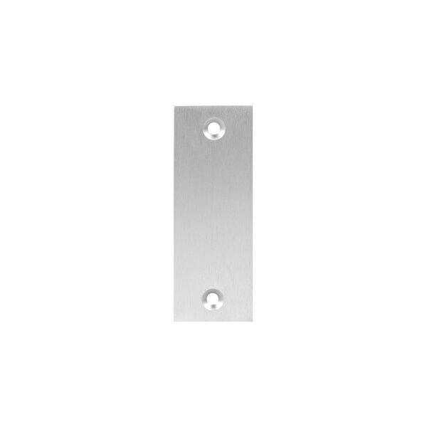 Drückerschild | eckig | 32 x 85 x 6 mm | BLIND | Schraubenabstand: 67 mm | Aluminium