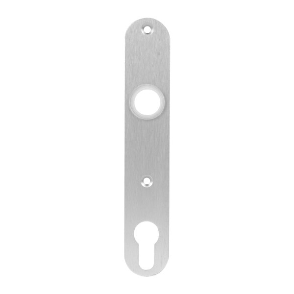 Drückerschild | rund | 32 x 180 x 6 mm | Entfernung: 92 mm | Schraubenabstand: 105 mm | Aluminium