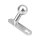 Knauf | Ø 50 mm | fest | mit Drückerschild (32 x 156 x 6 mm) | rund | Entfernung: 72 mm | Schraubenabstand: 67 mm | Aluminium