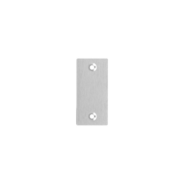Drückerschild | eckig | 32 x 68 x 6 mm | BLIND | Schraubenabstand: 50 mm | Aluminium