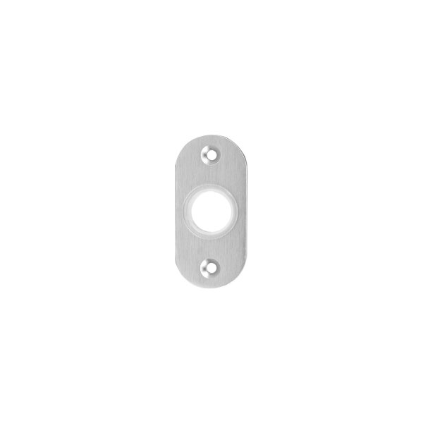 Drückerschild | rund | 32 x 68 x 6 mm | Schraubenabstand: 50 mm | Aluminium
