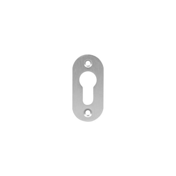 Profilzylinderrosette | rund | 32 x 68 x 6 mm | Schraubenabstand: 50 mm | Aluminium