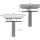 Point Fixing | 60 x 60 mm | Flat Connector | Base 10 mm | Stainless Steel