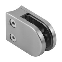Glasklemme | Modell 22 | 45 x 63 x 30 mm | für Rohr Ø 42,4 mm | 1,50 - 2,00 mm | Edelstahleffekt