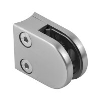 Glasklemme | Modell 20 | 40 x 50 x 26 mm | für Rohr Ø 42,4 mm | 4,00 mm | Edelstahleffekt