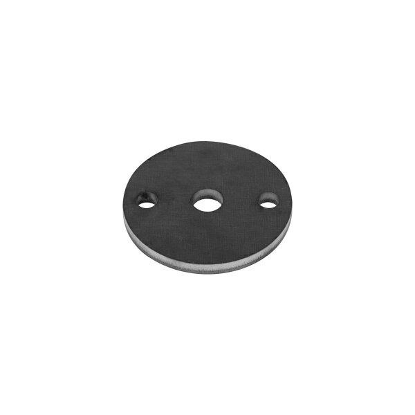 Ronde | Ø 70 x 6 mm | 2 x gelocht (Ø 9,5 mm) + Mittelloch (Ø 12,5 mm) | Stahl