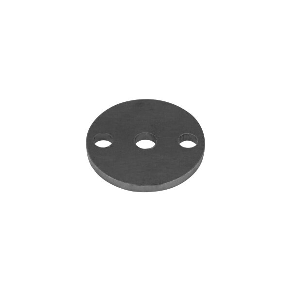 Ronde | Ø 70 x 6 mm | 2 x gelocht (Ø 11 mm) + Mittelloch (Ø 12,5 mm) | Stahl