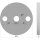 Ronde | Ø 70 x 6 mm | 2 x gelocht (Ø 11 mm) + Mittelloch (Ø 12,5 mm) | Stahl