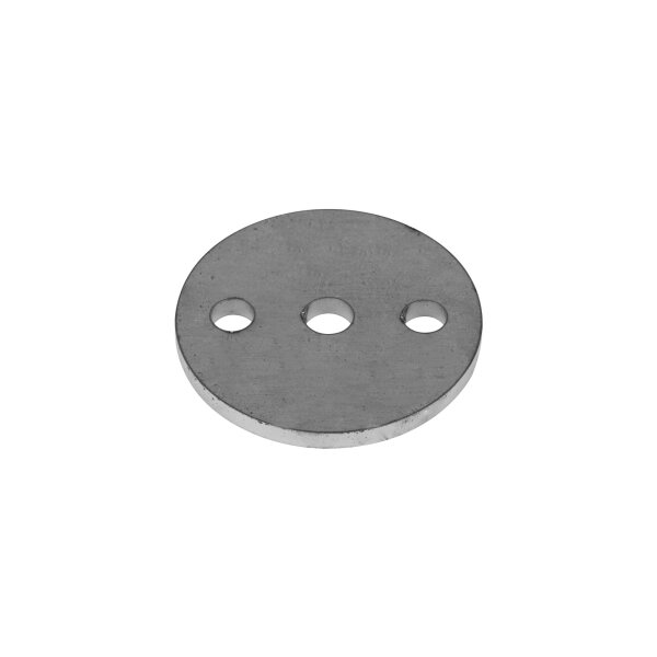 Ronde | Ø 80 x 6 mm | 2 x gelocht (Ø 11 mm) + Mittelloch (Ø 12,5 mm) | Stahl