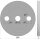 Ronde | Ø 80 x 6 mm | 2 x gelocht (Ø 11 mm) + Mittelloch (Ø 12,5 mm) | Stahl