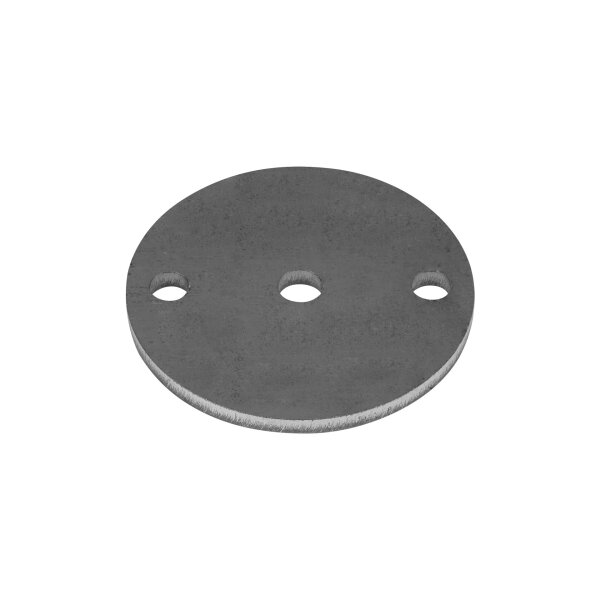 Ronde | Ø 100 x 6 mm | 2 x gelocht (Ø 11 mm) + Mittelloch (Ø 12,5 mm) | Stahl