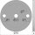 Ronde | Ø 100 x 6 mm | 2 x gelocht (Ø 11 mm) + Mittelloch (Ø 12,5 mm) | Stahl