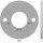 Ronde | Ø 100 x 6 mm | 2 x gelocht (Ø 11 mm) + Mittelloch (Ø 43 mm) | Stahl