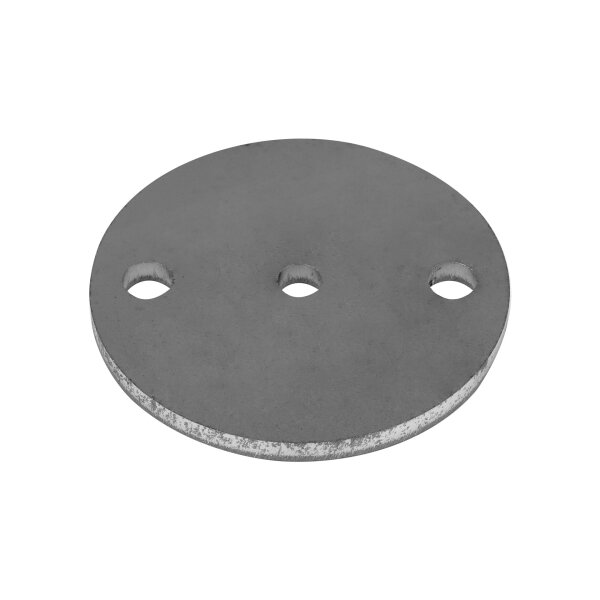 Ronde | Ø 120 x 8 mm | 2 x gelocht (Ø 14 mm) + Mittelloch (Ø 12,5 mm) | Stahl
