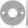 Ronde | Ø 120 x 8 mm | 2 x gelocht (Ø 14 mm) + Mittelloch (Ø 43 mm) | Stahl