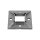 Ankerplatte | 100 x 100 x 7 mm | Mittelloch für 40x40 mm | 4 x gelocht (Ø 11 mm) | Edelstahl