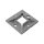 Ankerplatte | 100 x 100 x 7 mm | Mittelloch für 40x40 mm | 4 x gelocht (Ø 11 mm) | Edelstahl