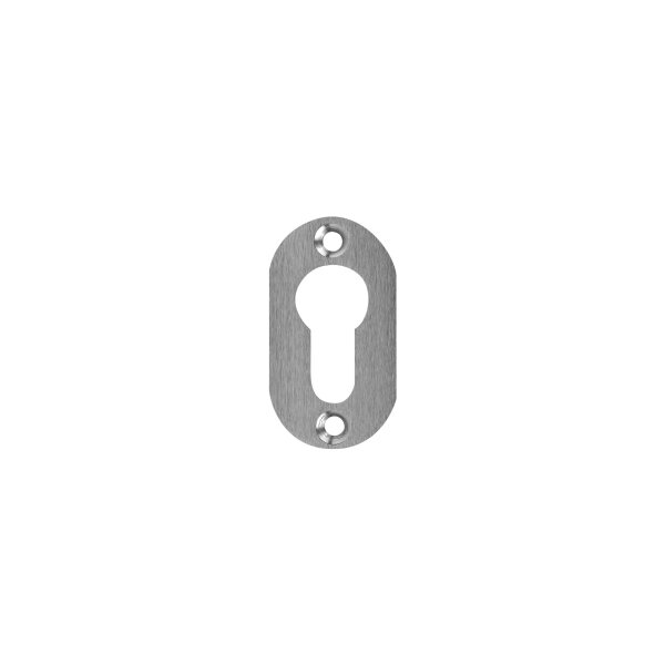 Profilzylinderrosette | rund | 32 x 58 x 10 mm | Schraubenabstand: 46 mm | Aluminium