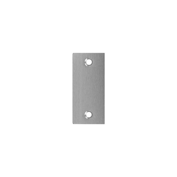 Drückerschild | eckig | 32 x 68 x 10 mm | BLIND | Schraubenabstand: 50 mm | Aluminium