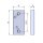 Drückerschild | eckig | 32 x 68 x 10 mm | BLIND | Schraubenabstand: 50 mm | Aluminium