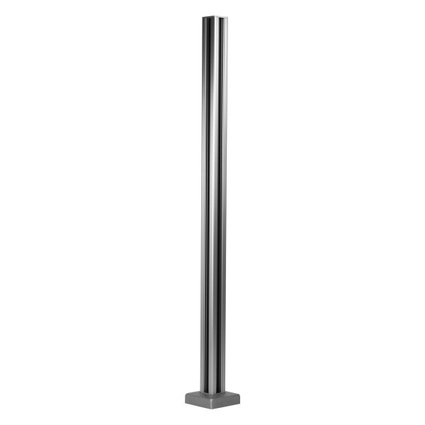 ClearRail Eckpfosten | 50 x 50 x 1000 mm | mit ABP | Silber | inkl. Rosette & Gummieinlagen