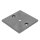 Ankerplatte | 105 x 105 x 8 mm | 2 x gelocht (Ø 13 mm) + Mittelloch (Ø 10,5 mm) | Edelstahl