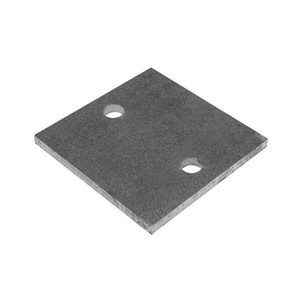 Ankerplatte | 120 x 120 x 8 mm | 2 x gelocht (14 x 16 mm) | Stahl