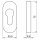 Schiebe Profilzylinderrosette | rund | 33,5 x 75 x 9,5 mm | Edelstahl