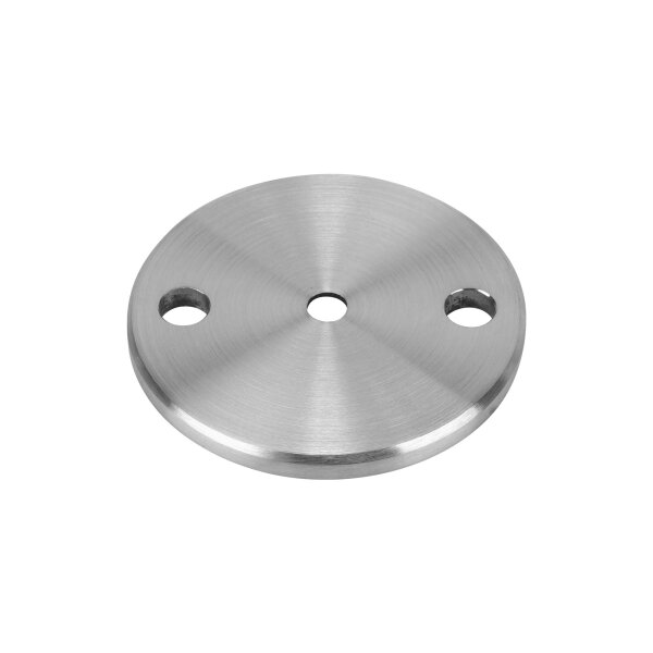 Ronde | Ø 105 x 8 mm | 2 x gelocht (Ø 13 mm) + Mittelloch (Ø 10,5 mm) | Kante gefast | Edelstahl