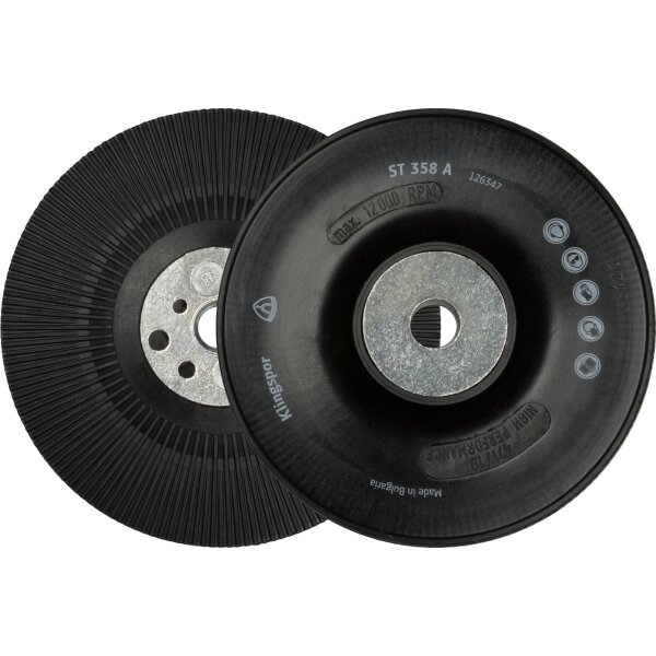 ST358A Stützteller gerippt 125 mm – Gewinde M14 - hart