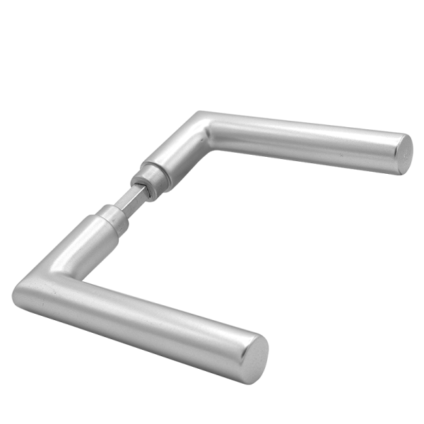 Türdrücker | Paar | Ø 22 x 140 mm | eckig | Aluminium