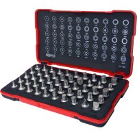 1/4" Bit-Stecknuss-Satz, extra kurz, 50-tlg
