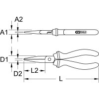 ULTIMATE+ Flachzange,160mm