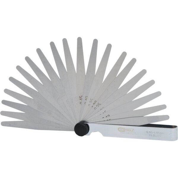 Fühlerlehre,20 Blatt,05-1mm