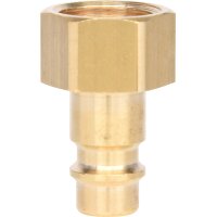 Messing-Stecknippel m.Innengew.10x17mm G 1/4" IG