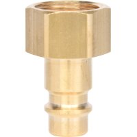 Messing-Stecknippel m.Innengew.10x17mm G 1/4" IG