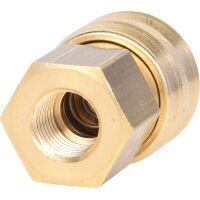 Messing-Kupplung mit Innengewinde, G1/4"IG