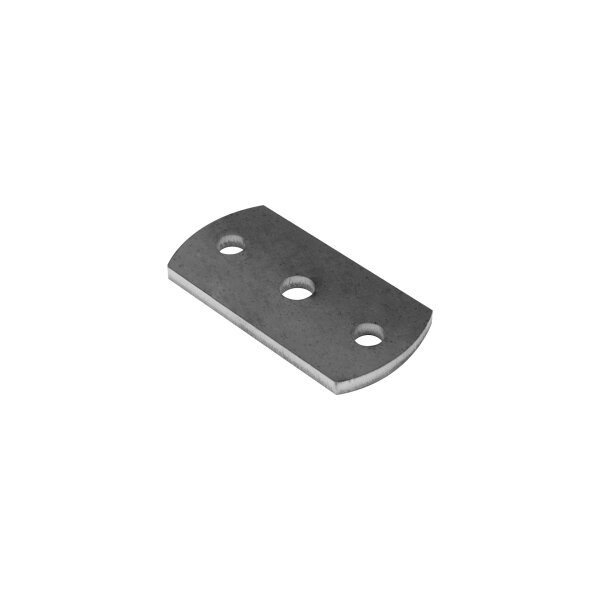 Ankerplatte | 100 x 50 x 6 mm | 2 x gelocht (Ø 11 mm) + Mittelloch (Ø 12,5 mm) | Stahl