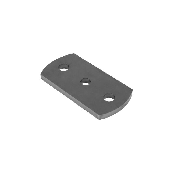 Ankerplatte | 120 x 60 x 8 mm | 2 x gelocht (Ø 14 mm) + Mittelloch (Ø 12,5 mm) | Stahl