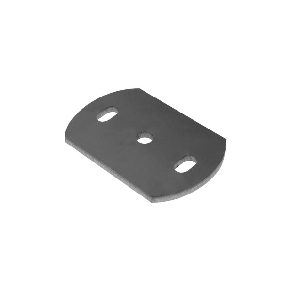 Ankerplatte | 120 x 80 x 6 mm | 2 x gelocht (11 x 20 mm) + Mittelloch (Ø 12,5 mm) | Stahl