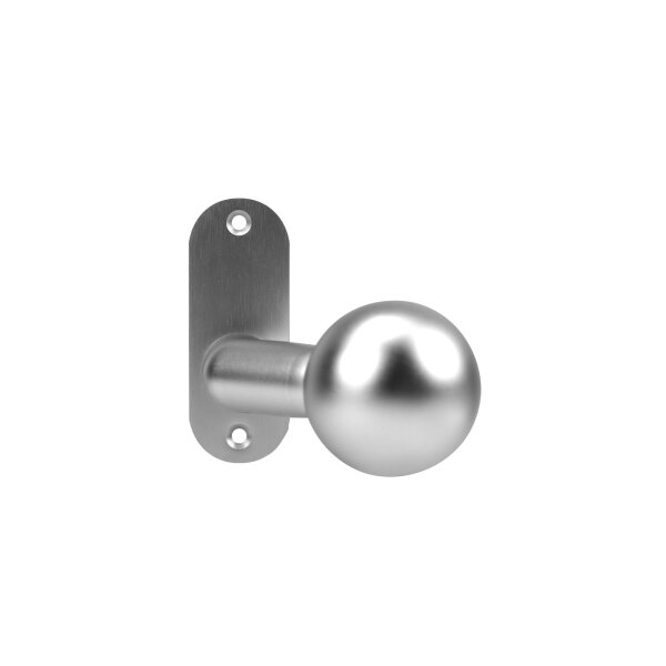 Knauf | Ø 50 mm | drehbar | mit Drückerschild (32 x 85 x 6 mm) | rund | Schraubenabstand: 67 mm | Aluminium