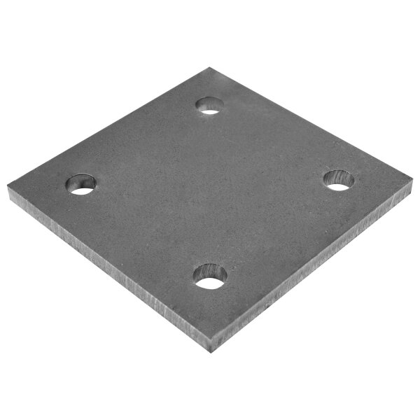 Ankerplatte | 150 x 150 x 10 mm | 4 x gelocht (Ø 16 mm) | Stahl